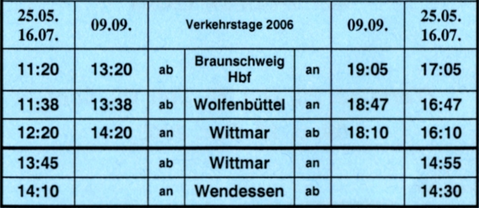 Fahrplan, 2006