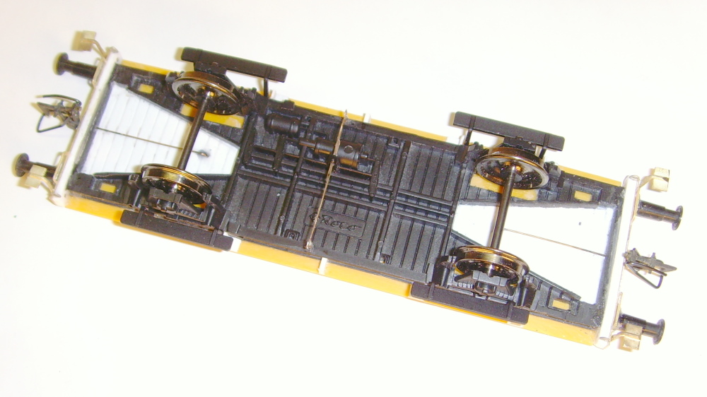 Blick auf das umgebaute und erg�nzte Fahrwerk