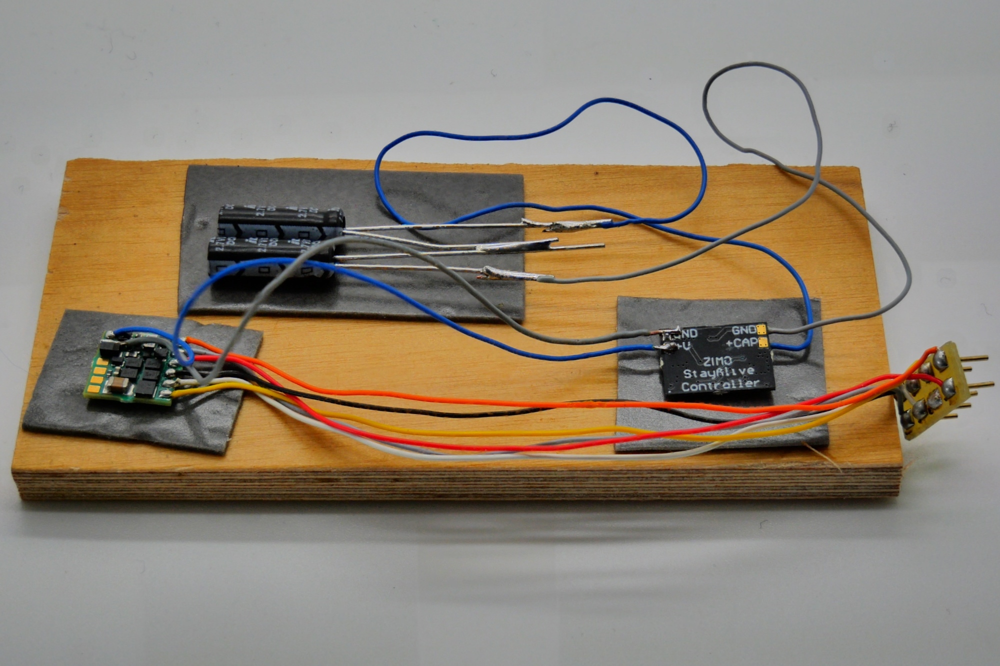 Die zum Test aufgebaute Verdrahtung